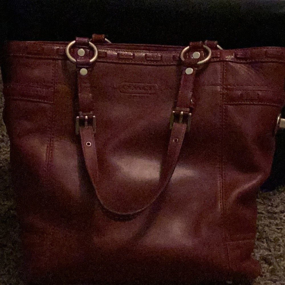 Red coach purse
